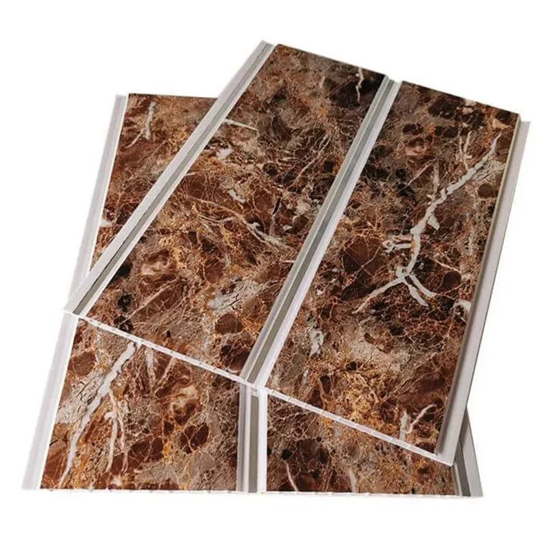 Marrón Panel de techo PVC de estampado caliente de plástico